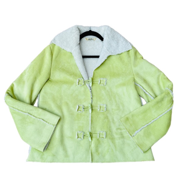 Vintage Natalie and Me Jacket Size Medium Light Bright Green - Picture 1 of 16